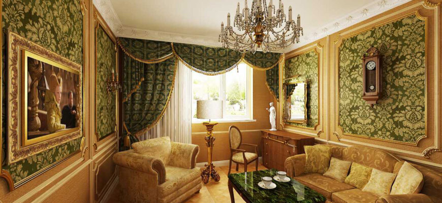 Интерьер в стиле барокко в современной квартире